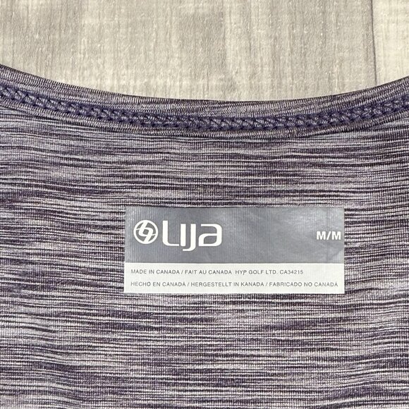 ✅Lot Of 3 Lija Athletic Tops M /L Tennis Golf Yoga Gym Sleeveless / Short Sleeve - Picture 3 of 13
